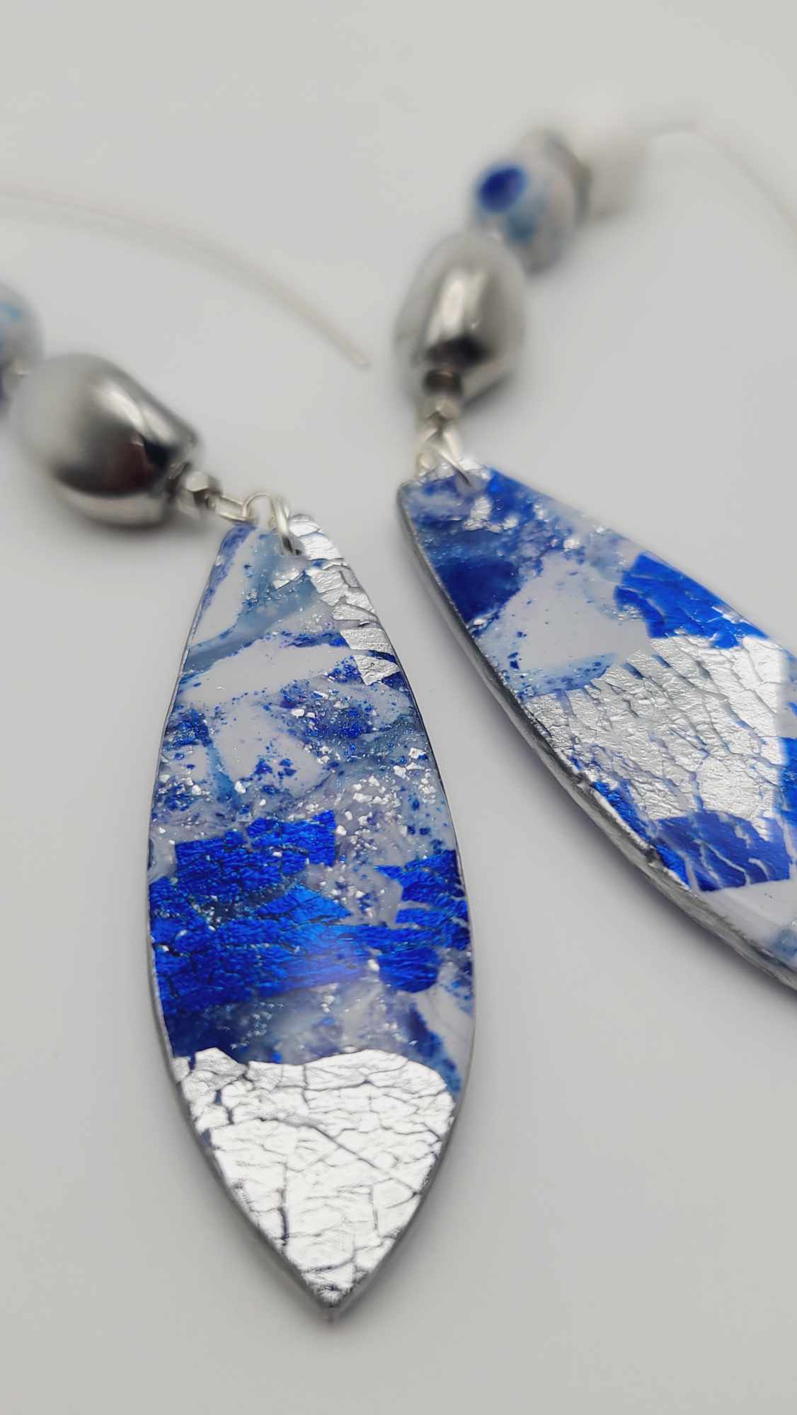 Blue silver clay Earrings (Savage 1499)