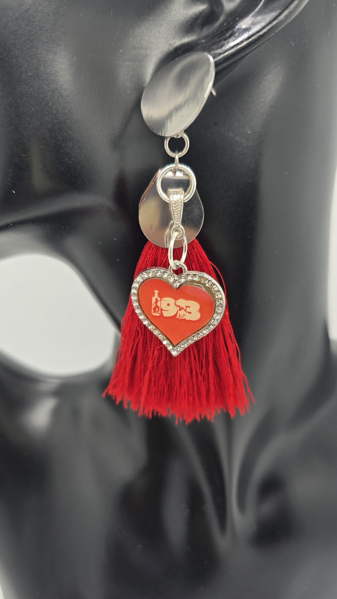 Crimson Heart Legacy Tassel Earrings (Short 1692)