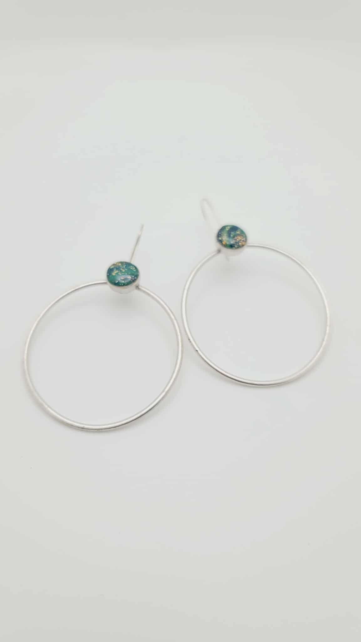 Azure Halo Hoop Earrings (Short 1622)