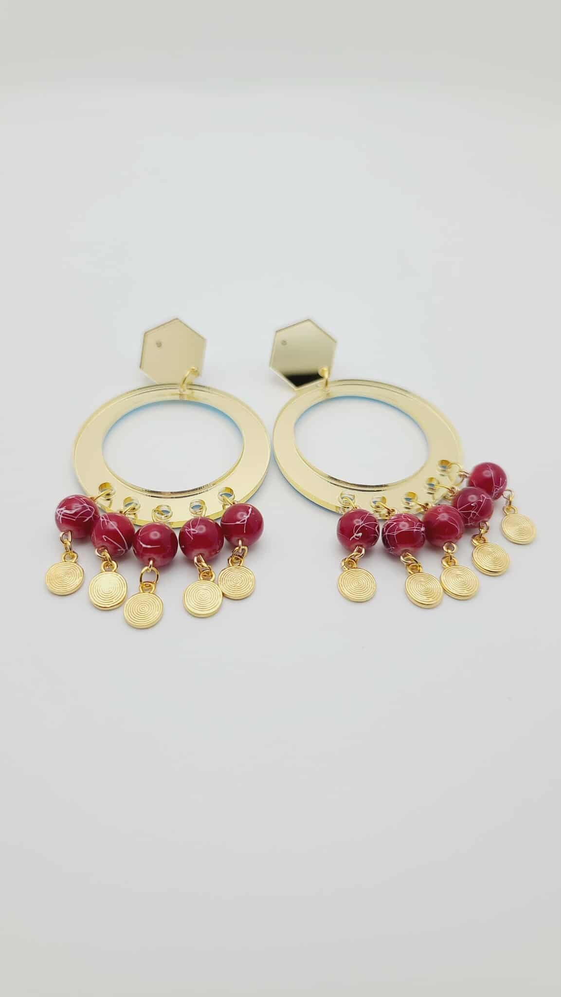 Crimson Sol Earrings (Gold Rush 1653)