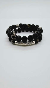 Black onyx necklace set! (Influencer 1257)