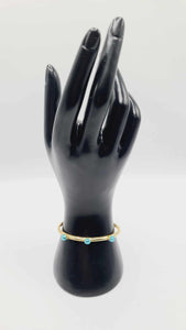 Gold Plated Bracelet with turquoise clay (Bracelet 1516)