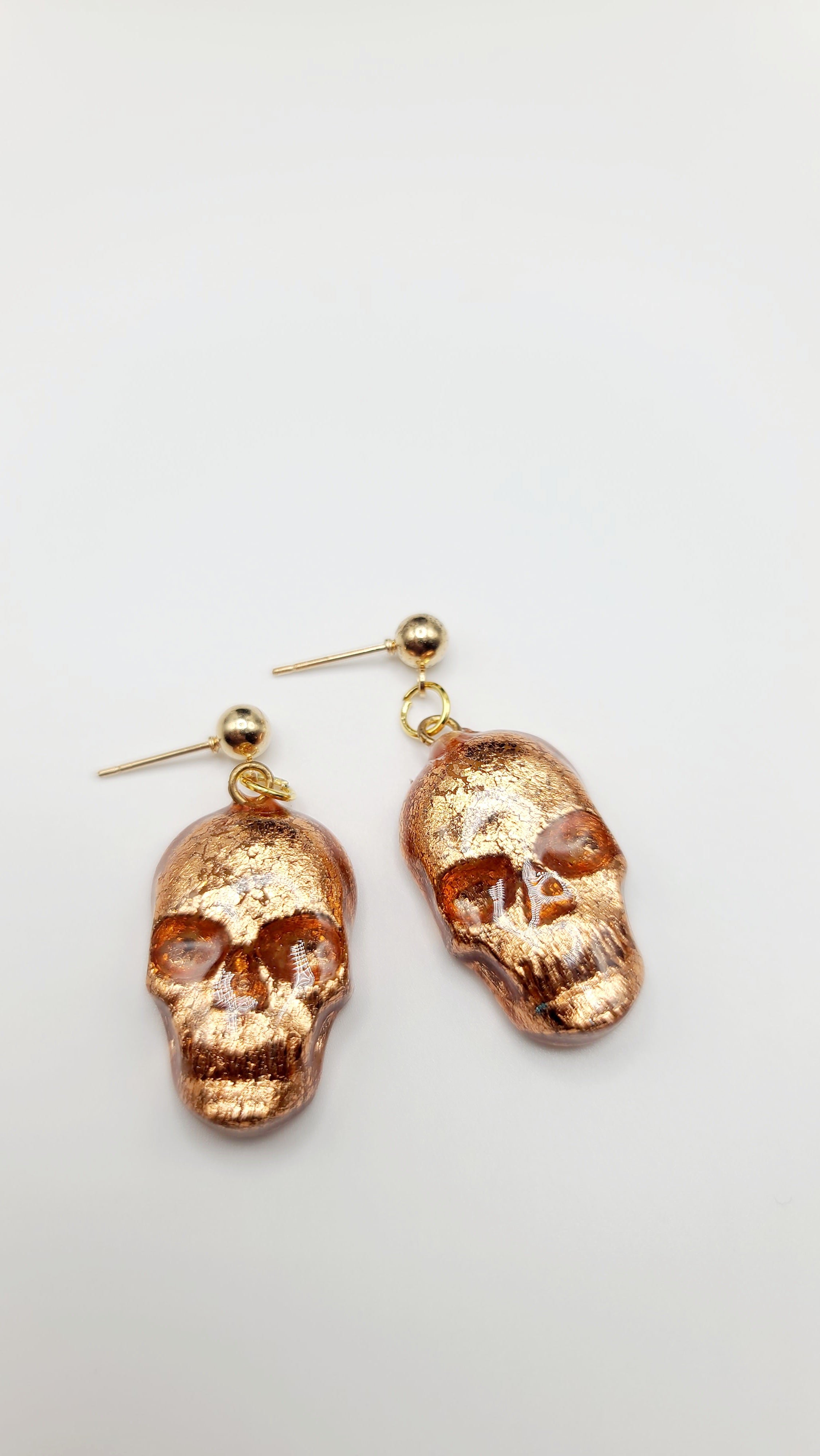 Bronze skull Earrings (Short 1425)