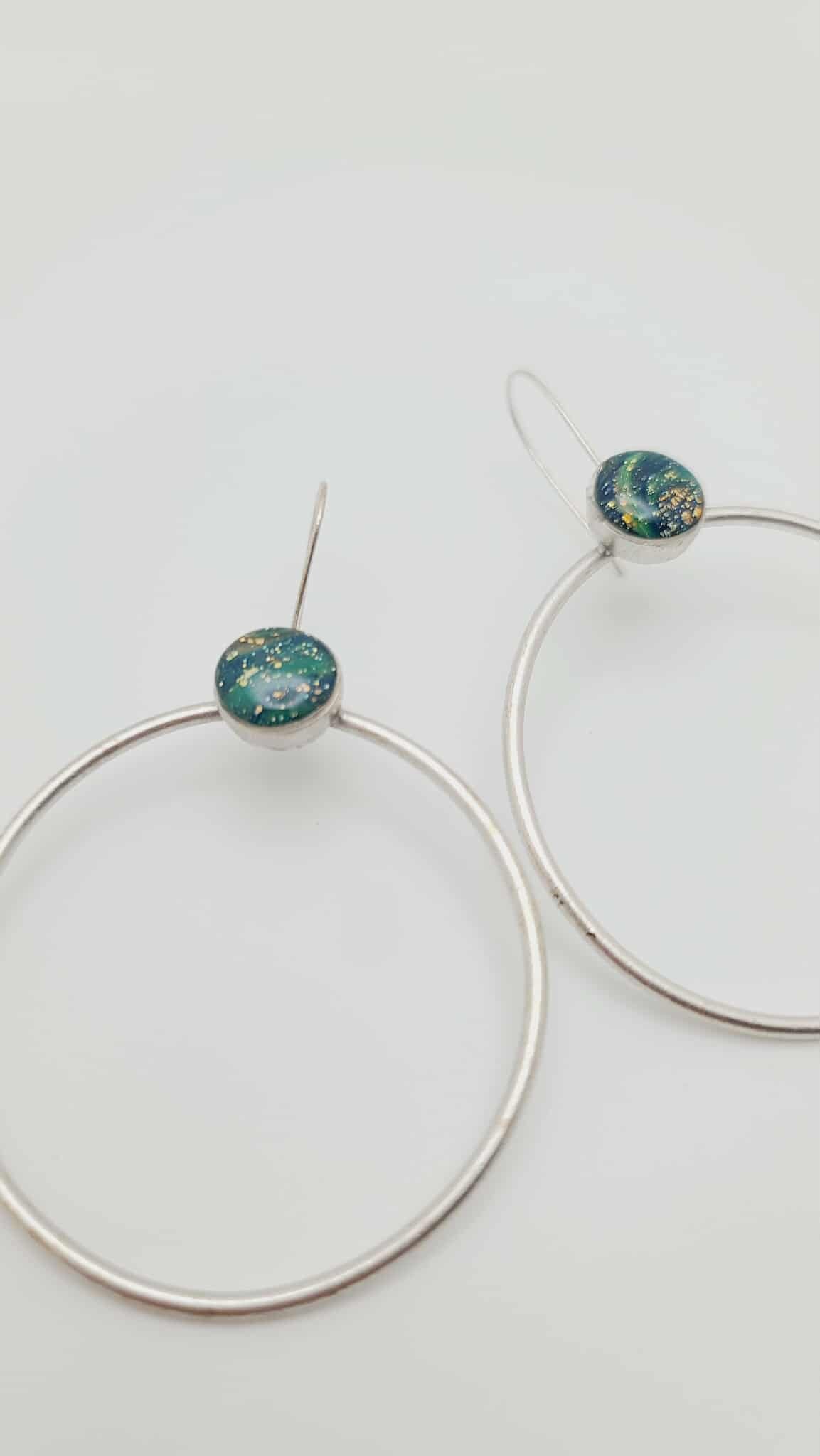 Azure Halo Hoop Earrings (Short 1622)