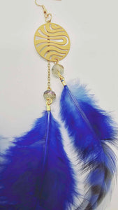 Blue feather Earrings (BBW 1444)