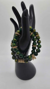 Green and gold Bracelet (Bracelet 1487)