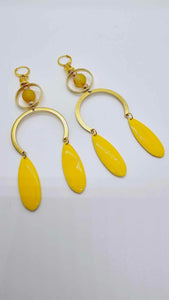 Yellow and gold earrings! (1284 Mosaic)