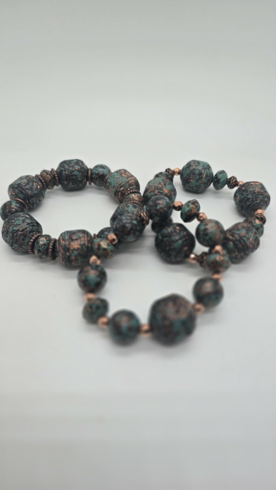 Verdigris Earth Earrings & Bracelet Set (Influencer 1674)