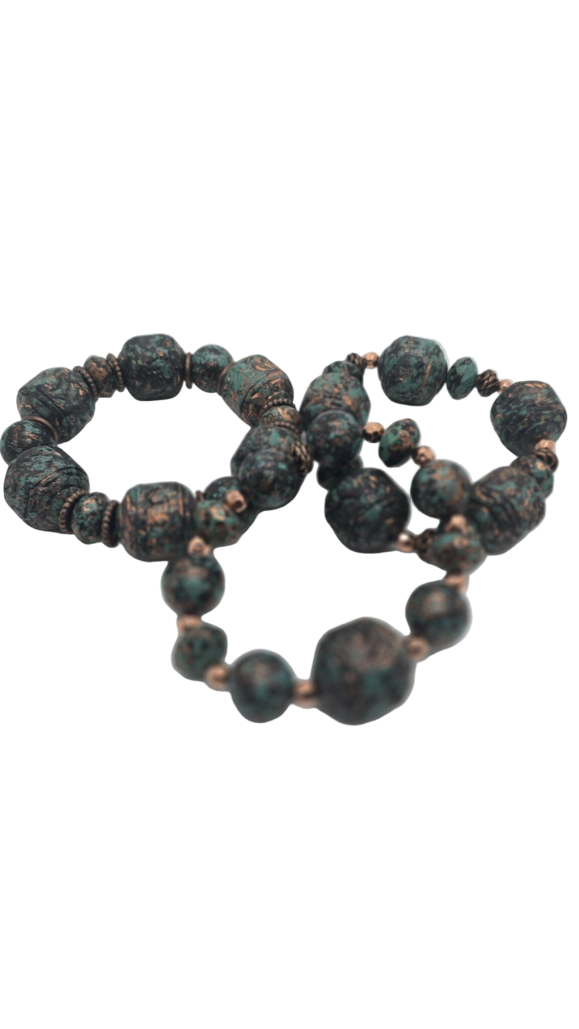 Verdigris Earth Earrings & Bracelet Set (Influencer 1674)