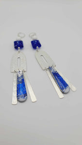 Silver and blue Earrings (Savage 1505)