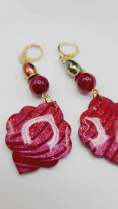 Red clay Earrings (Gold Rush 1396)