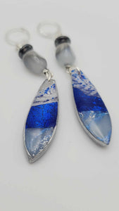 Blue and grey clay Earrings (Savage 1498)