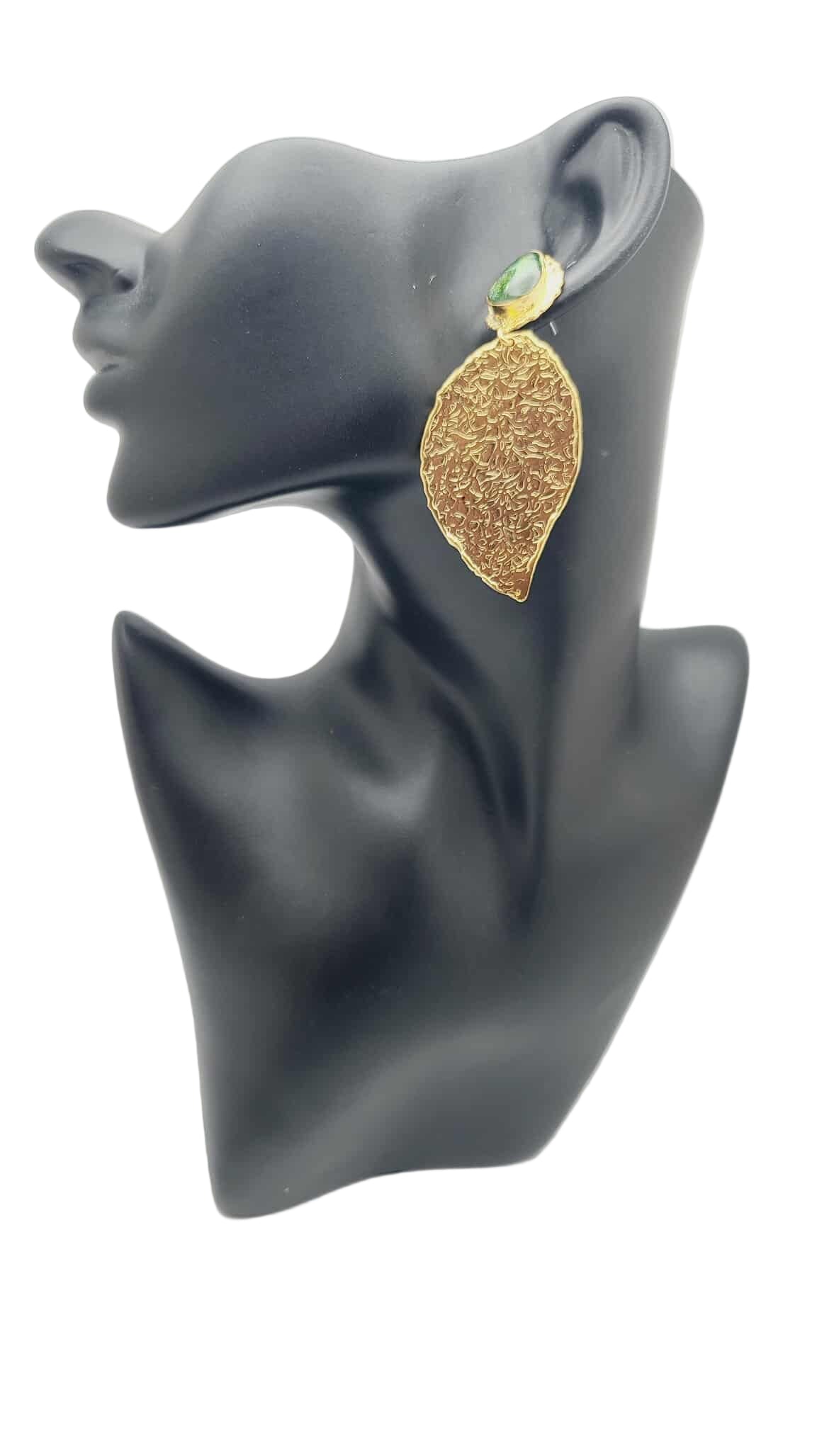 Verdant Flame Statement Earrings (Short 1710)
