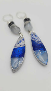 Blue and grey clay Earrings (Savage 1498)