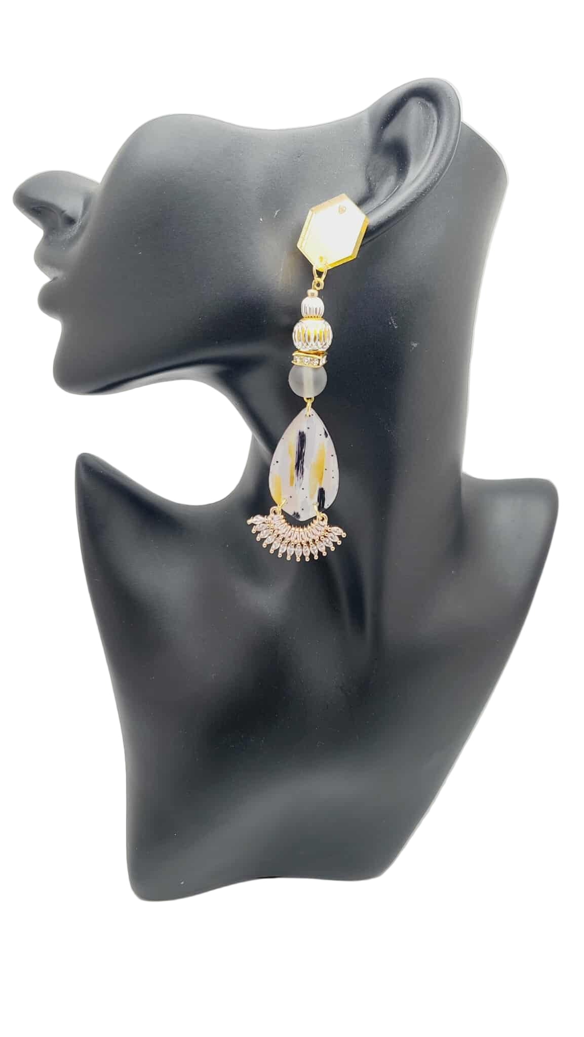 Golden Mirage Earrings (Mosaic 1637)