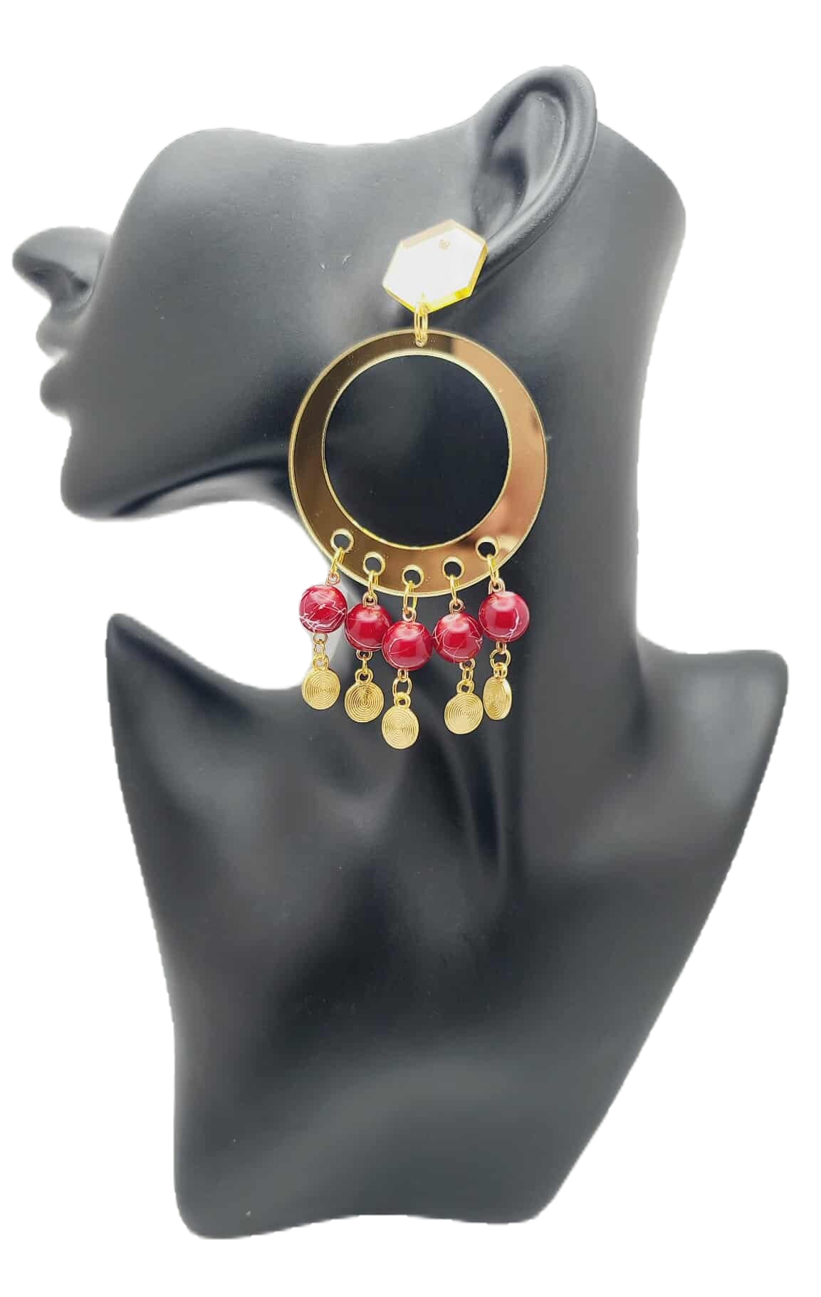 Crimson Sol Earrings (Gold Rush 1653)