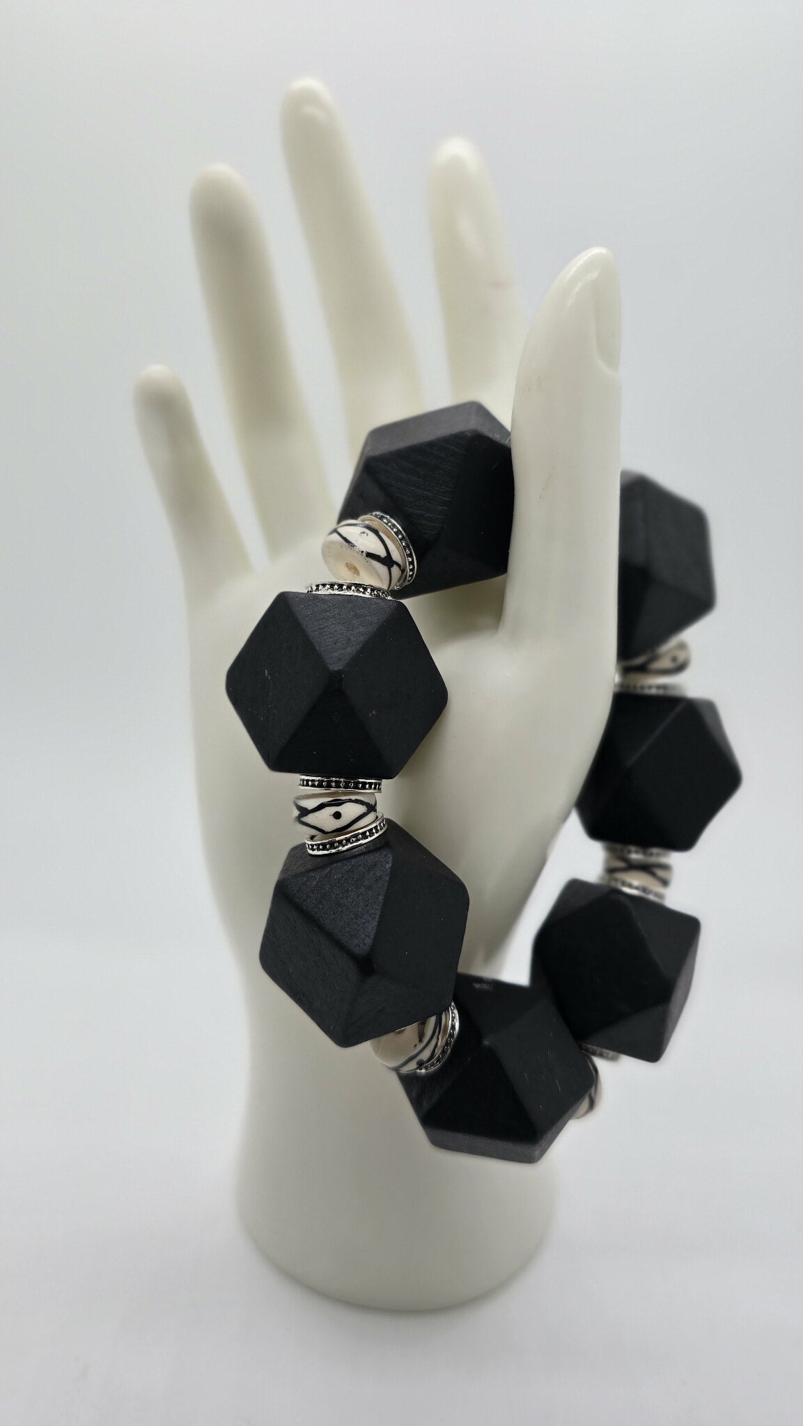 Midnight Obsidian Statement Bracelet (Bracelet 1703)