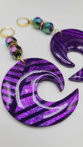 Purple clay Earrings (Mosaic 1387)