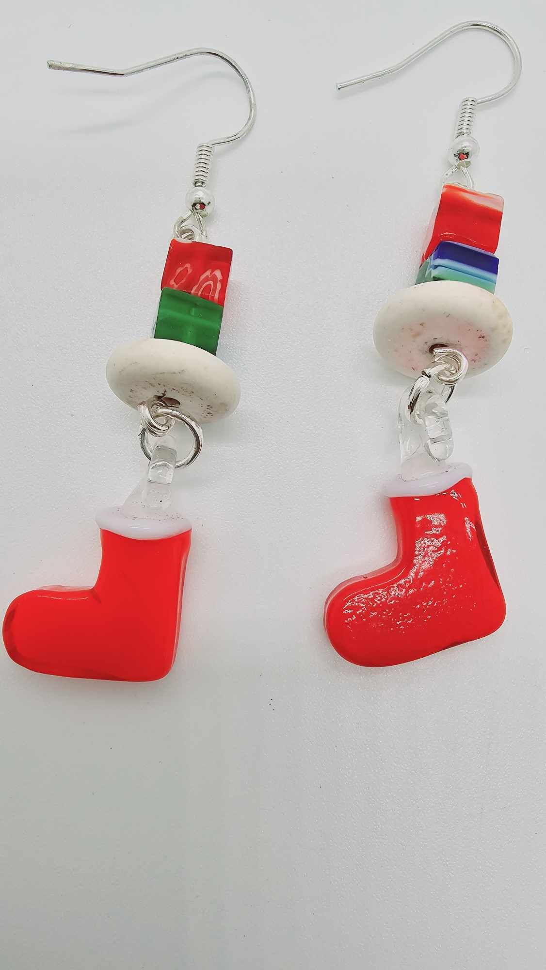 Holiday stocking Earrings (Short 1454)