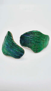 BILLY Teal green clay earrings! (1300 Mosaic)