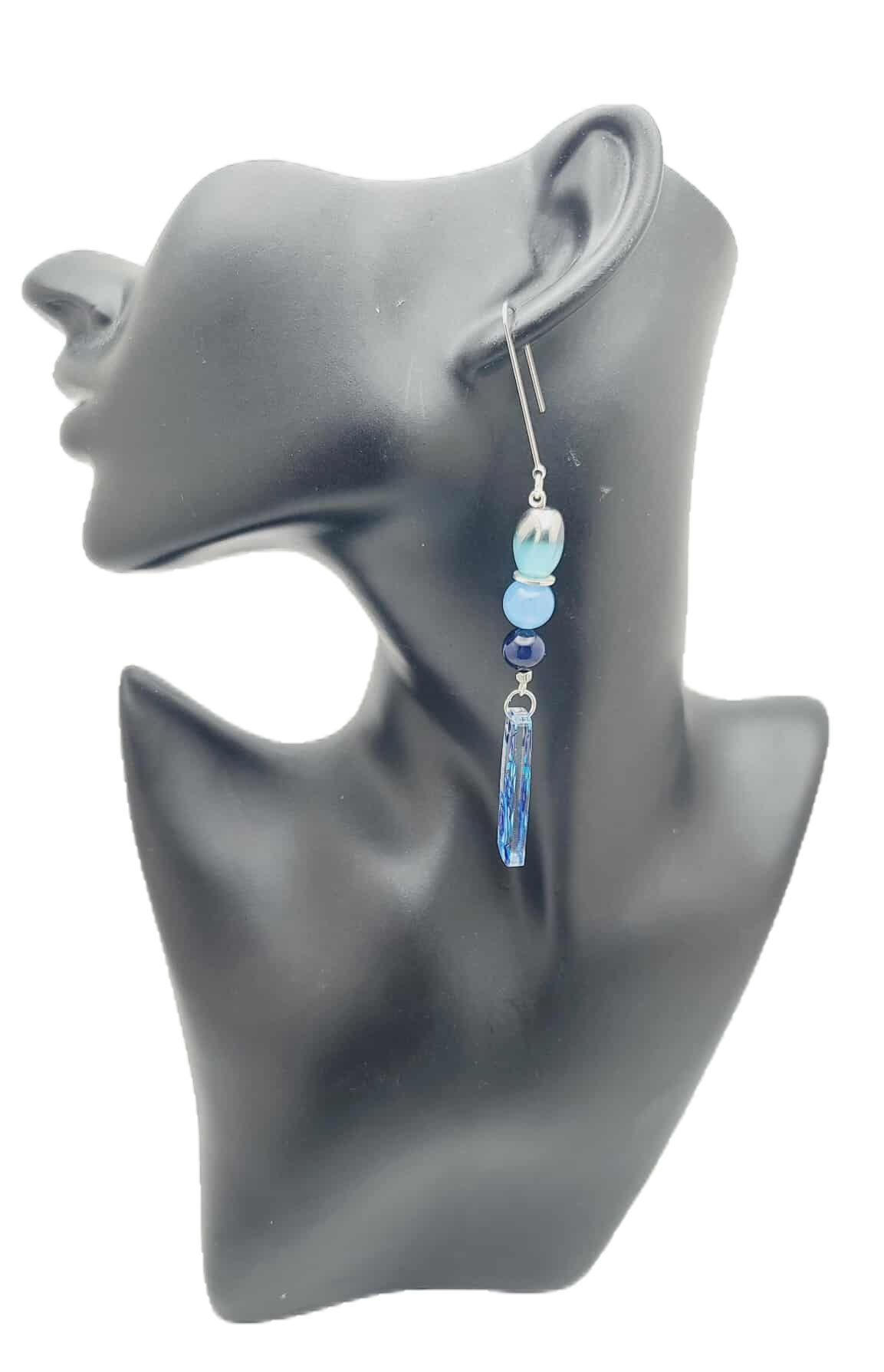 Azure Winter Bloom Earrings (Mosaic 1635)