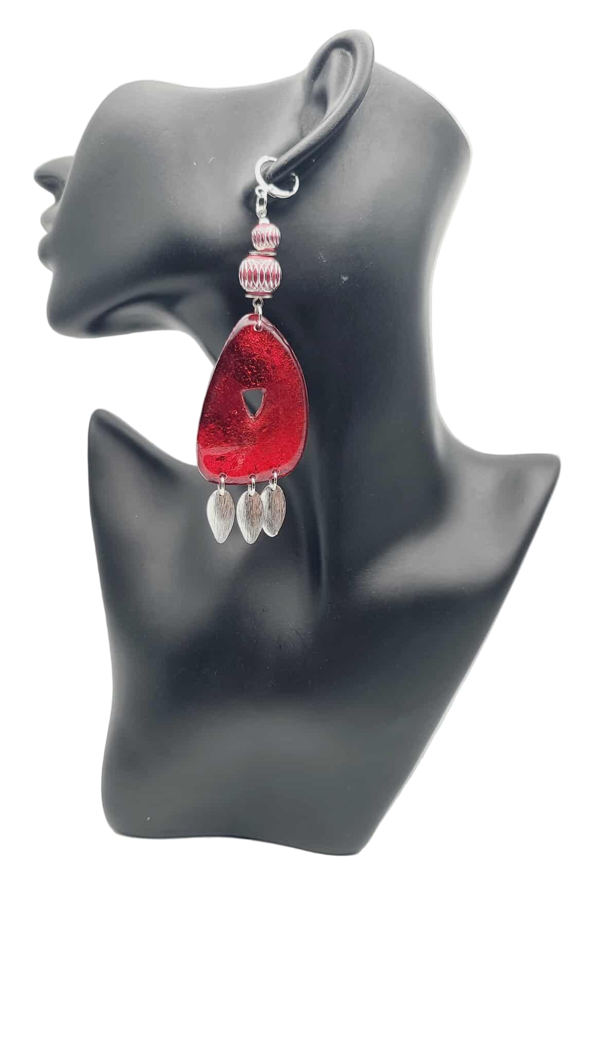 Ember Veil Drop Earrings (Mosaic 1721)