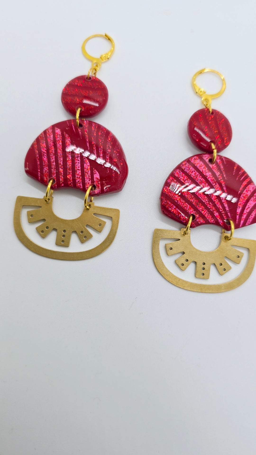 Red Clay Earrings (Gold Rush 1398)