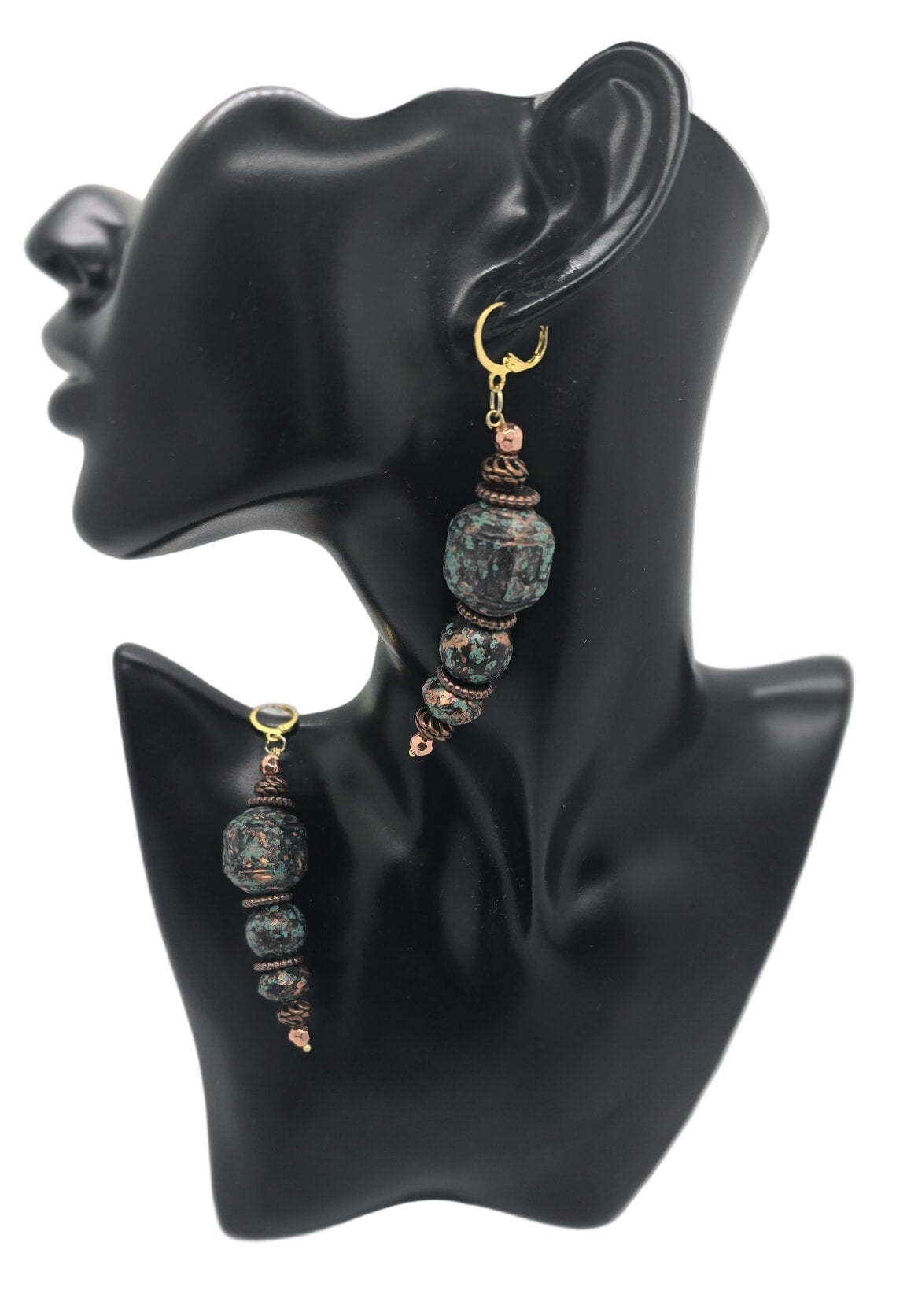 Verdigris Earth Earrings & Bracelet Set (Influencer 1674)