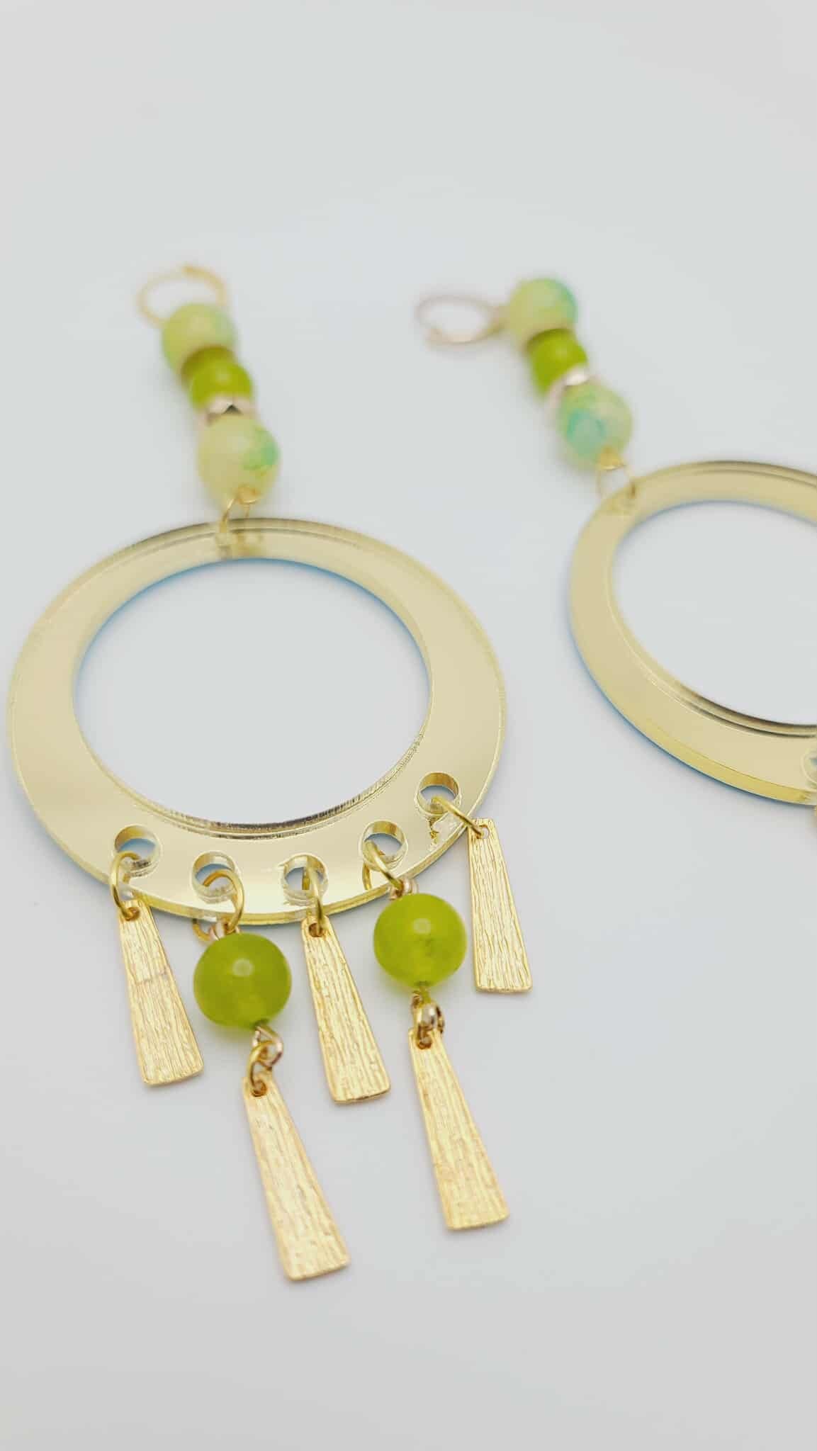 Luminous Grove Hoop Earrings (Gold Rush 1658)