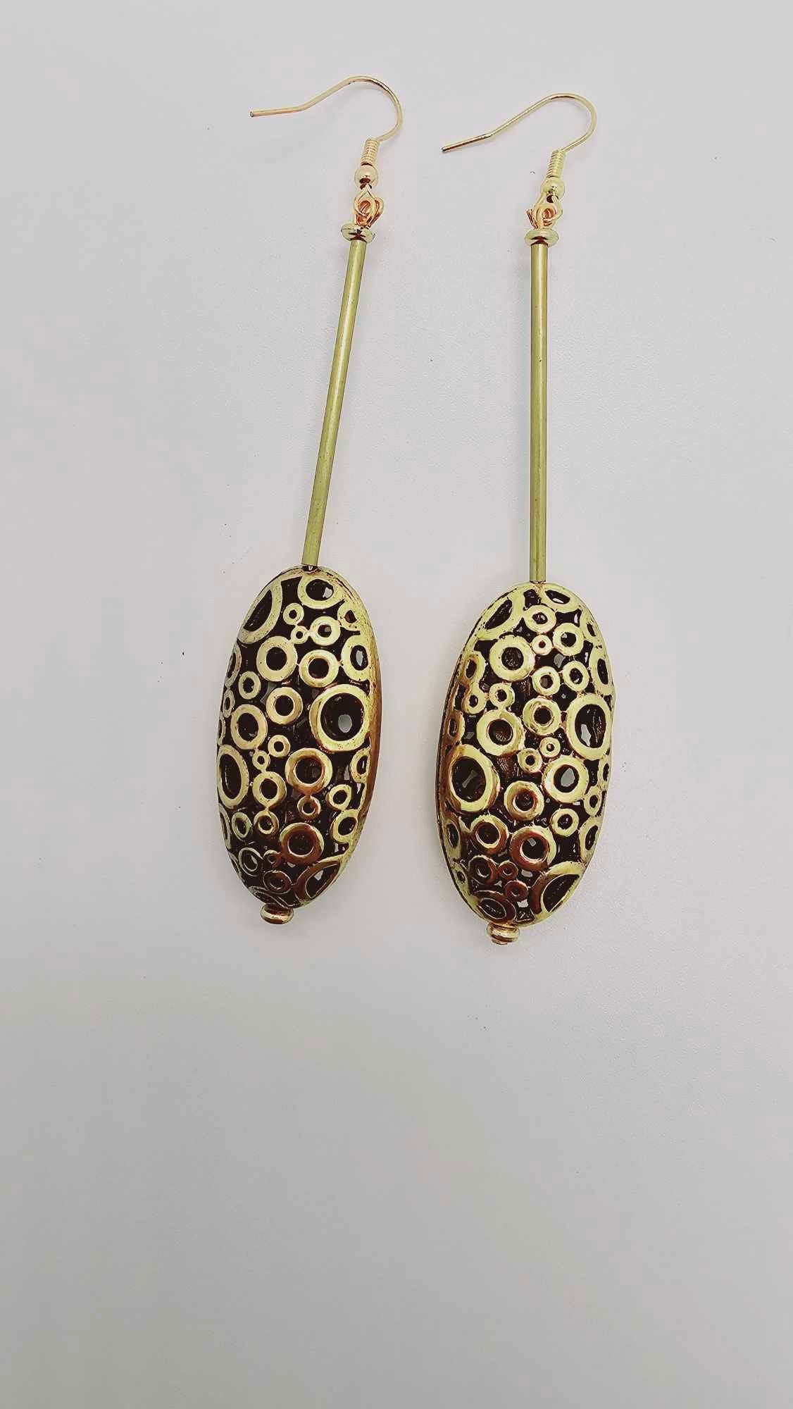 Gold pattern Earrings (Gold Rush 1436)