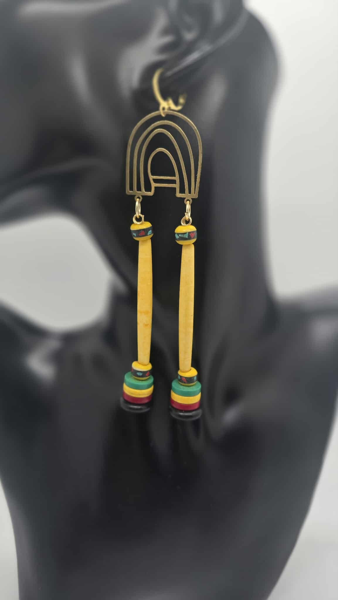 Golden Horizon Drop Earrings (Ethnix 1717)