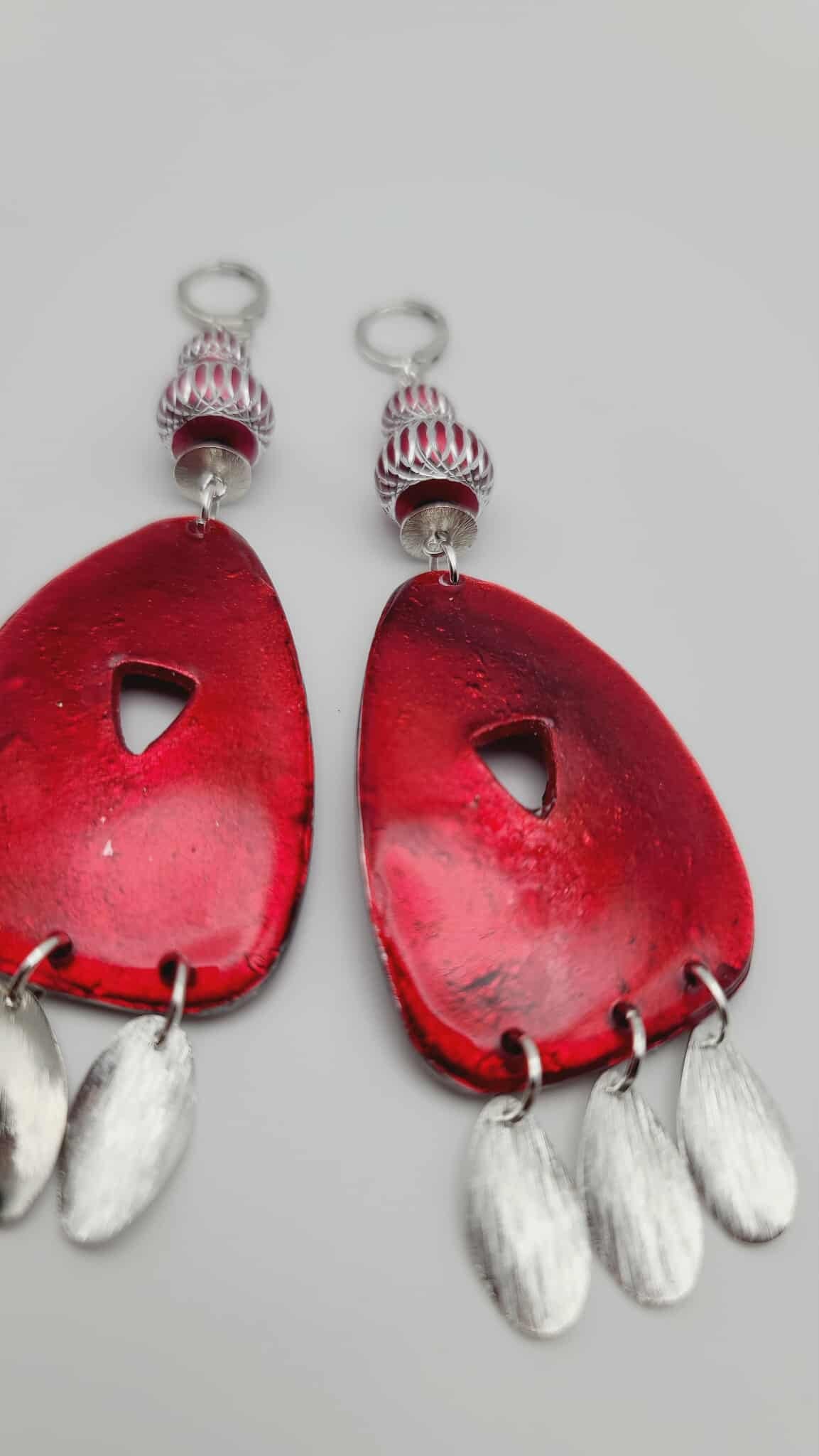 Ember Veil Drop Earrings (Mosaic 1721)