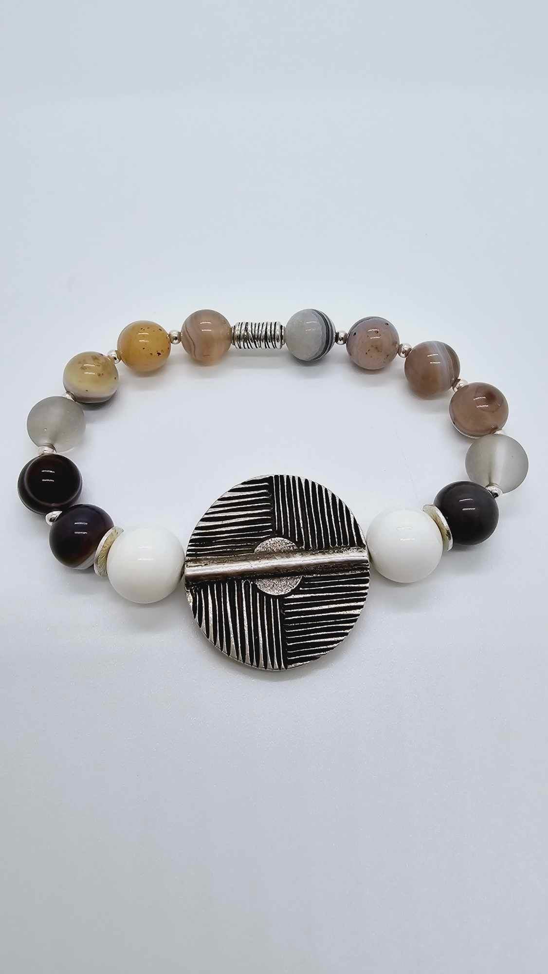Persian Gulf Agate necklace set. (1259 Influencer)