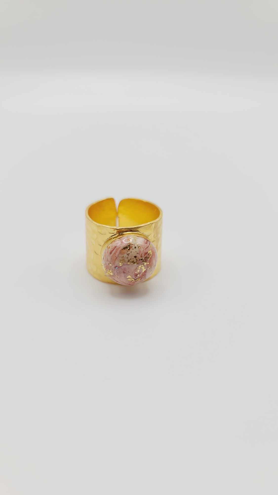 Hammered gold clay Ring (Bracelet 1360)