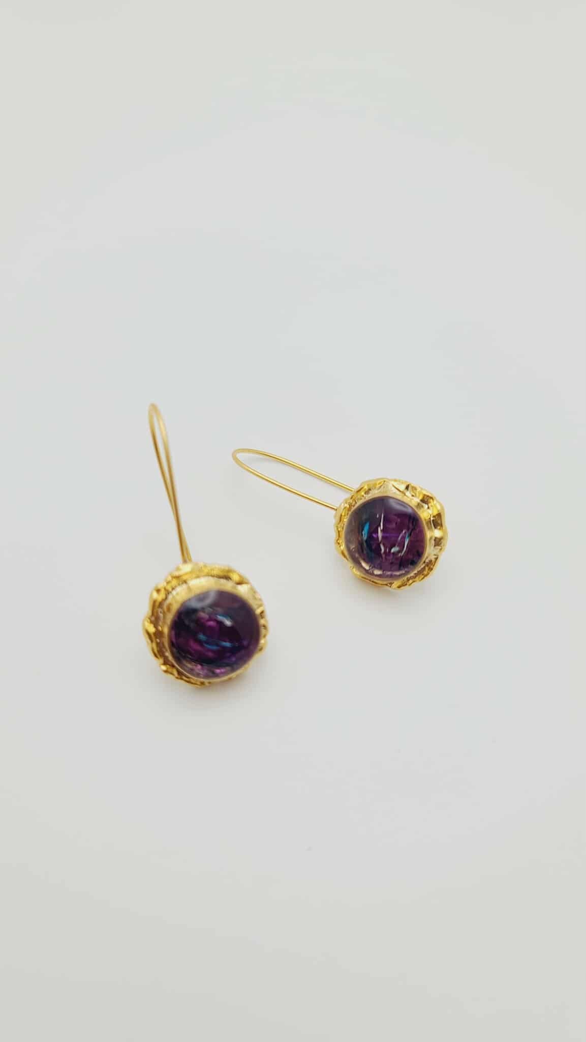 Amethyst Glow Earrings (Short 1630)