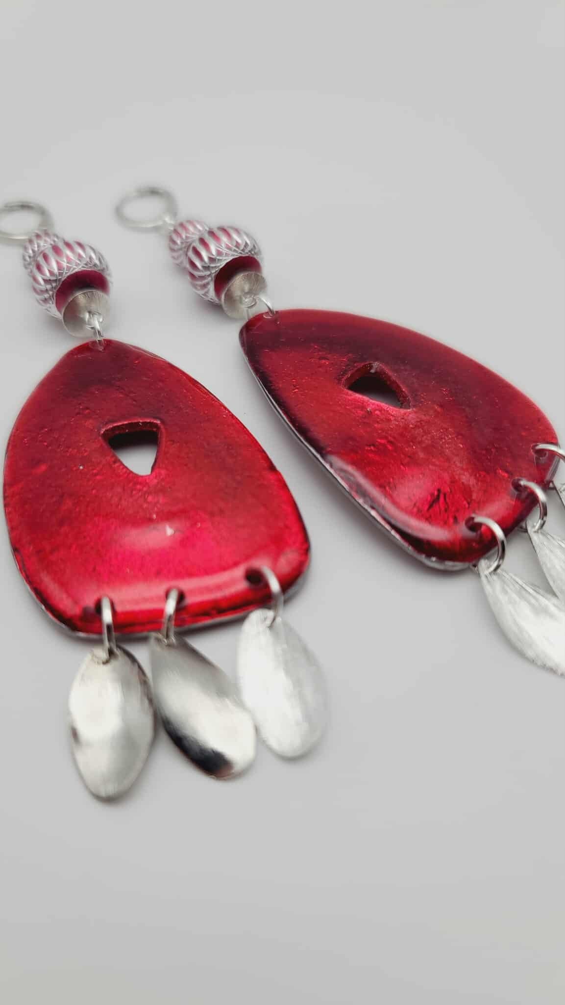 Ember Veil Drop Earrings (Mosaic 1721)