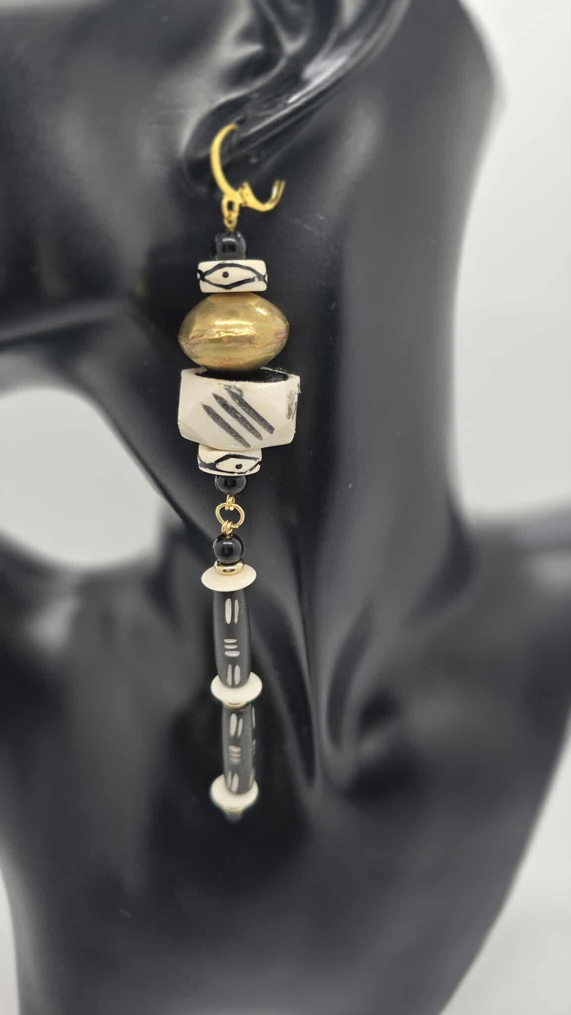 Tribal Essence Beaded Earrings & Bracelet Set (Influencer 1615)