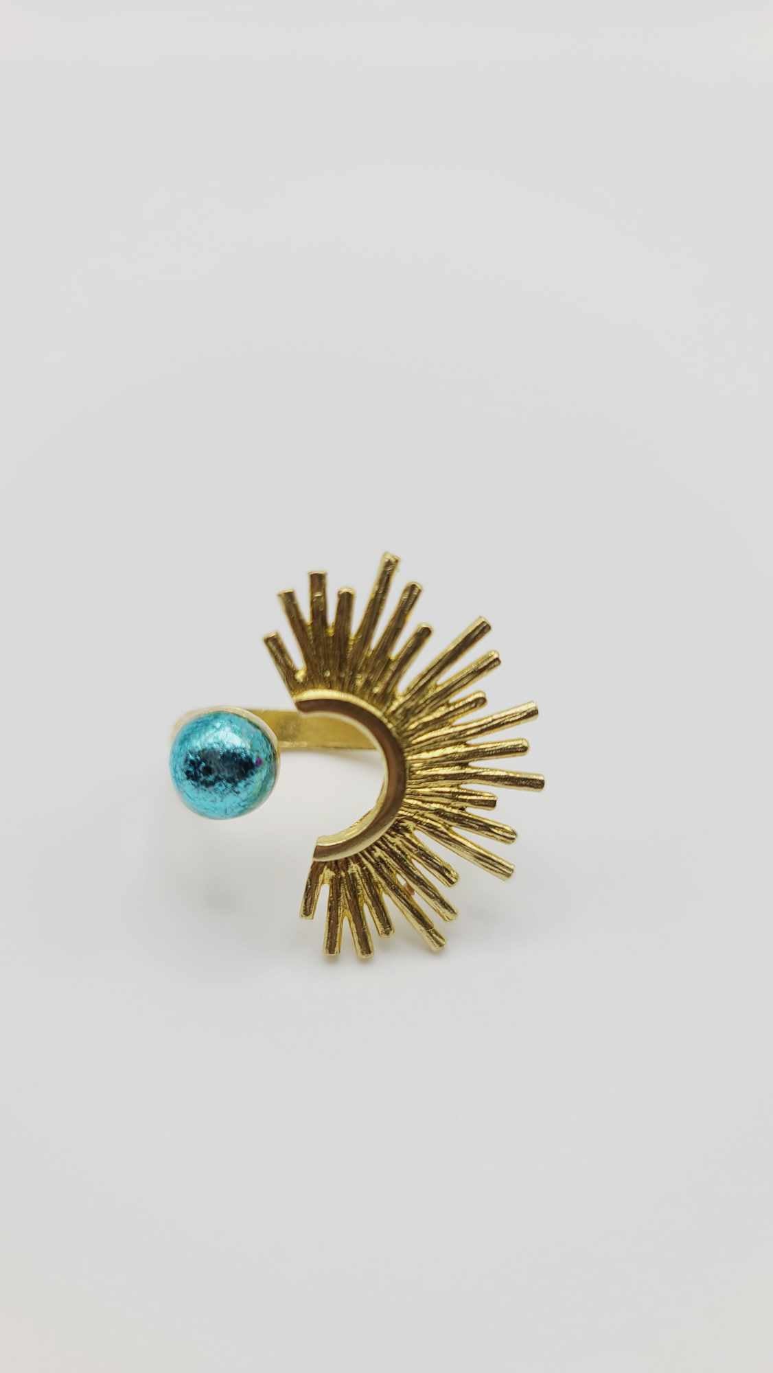 Brass sunburst Ring (Bracelet 1348)