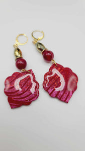 Red clay Earrings (Gold Rush 1396)