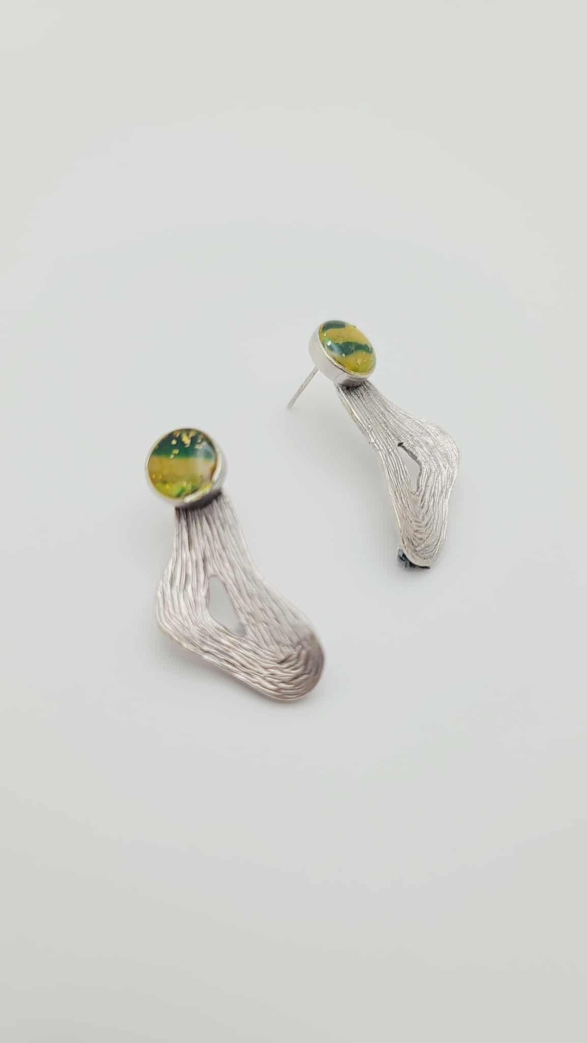 Citrine Glow Arc Earrings (Short 1707)