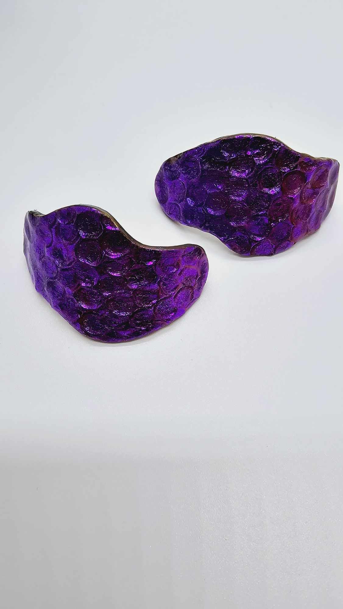 BILLY Purple clay earrings! (1296 Mosaic)