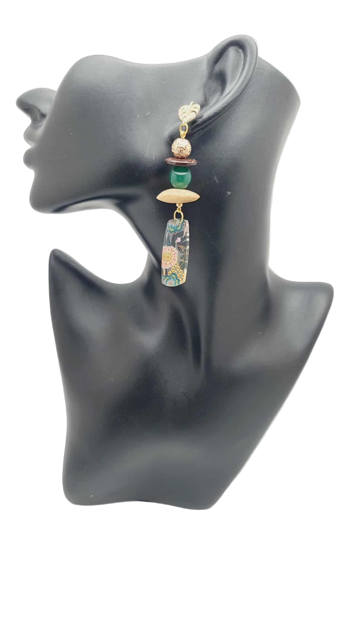 Verdant Muse Earrings Mosaic 1636