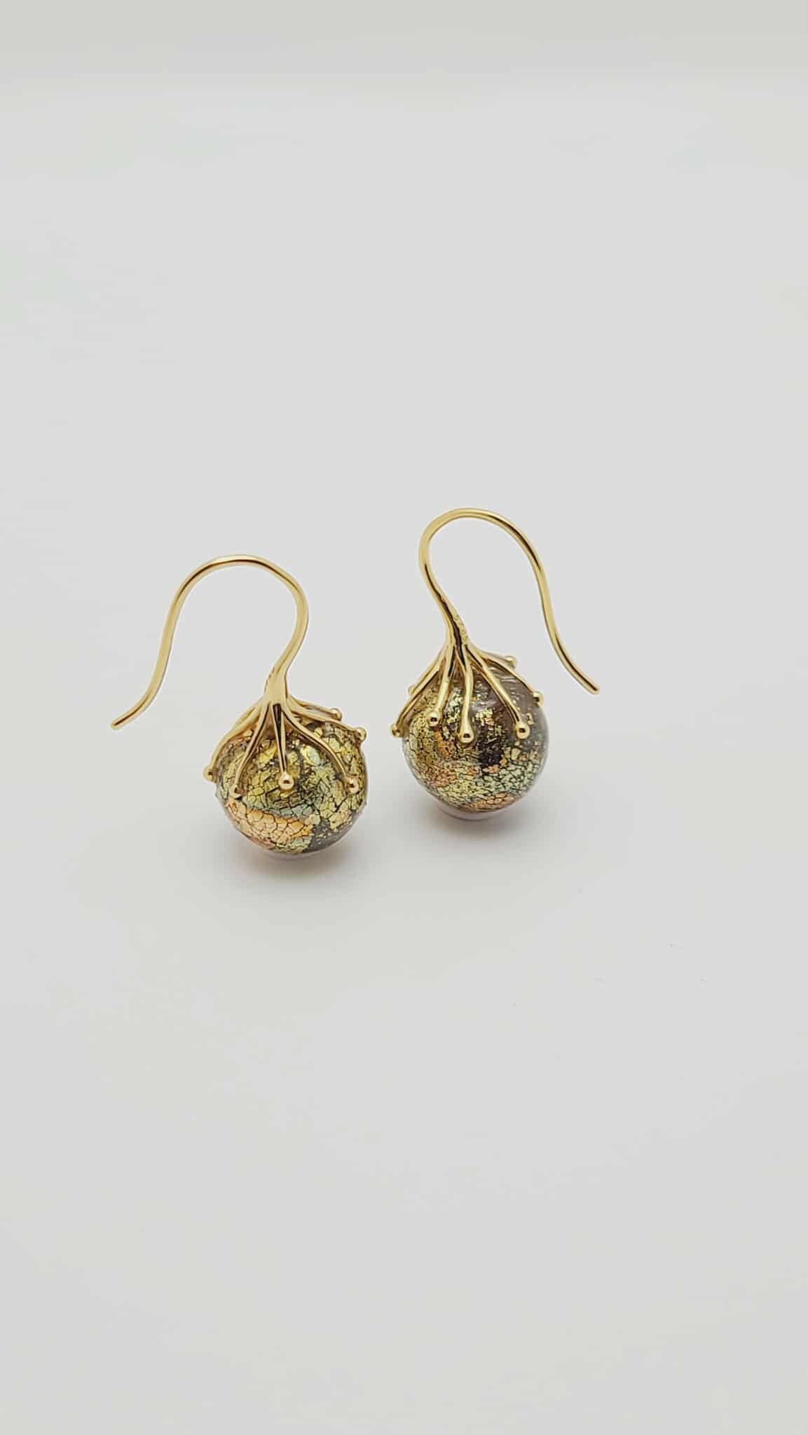 Golden Ember Drop Earrings (Short 1616)