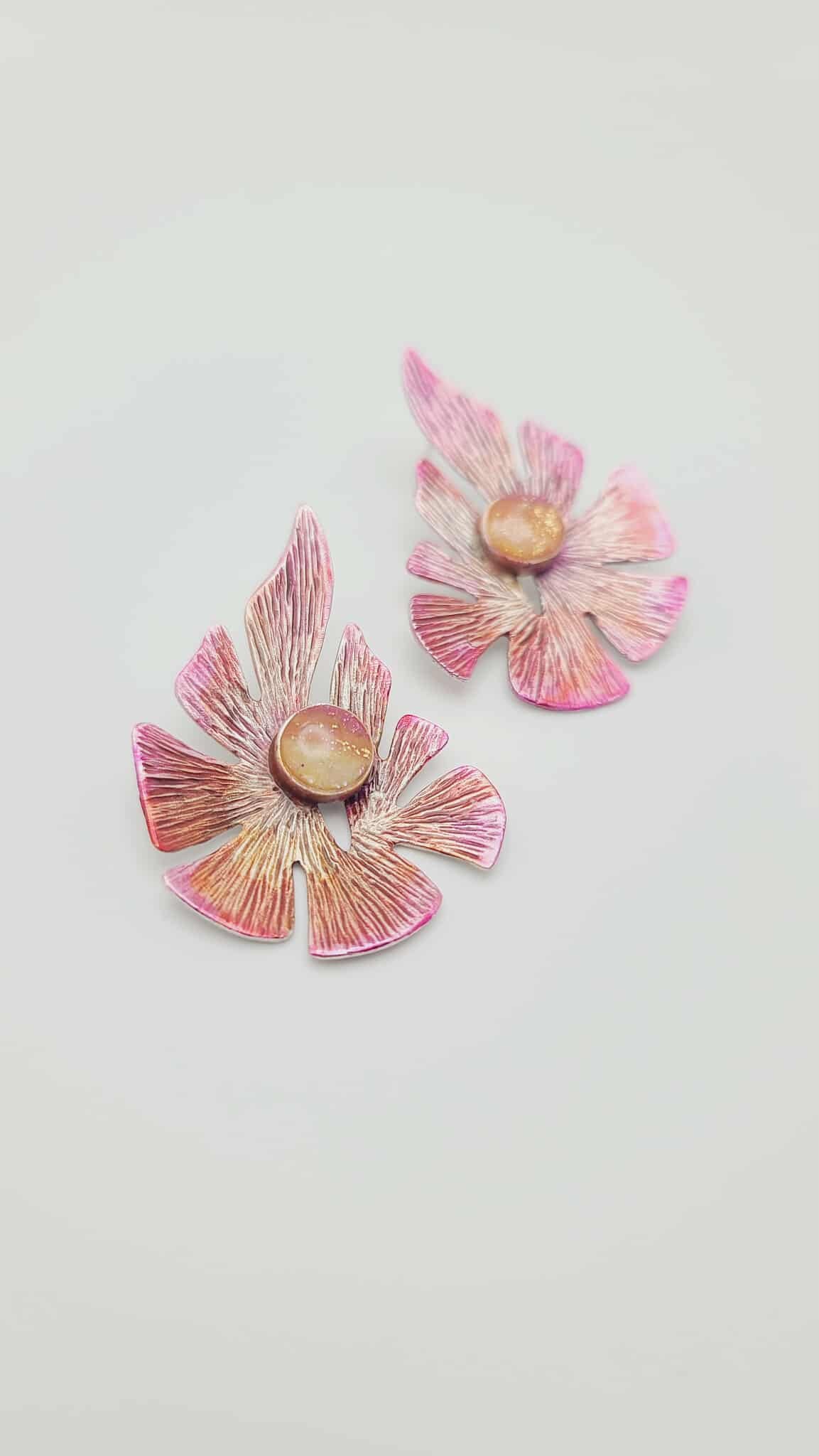 Blush Orchid Bloom Earrings (Short 1716)