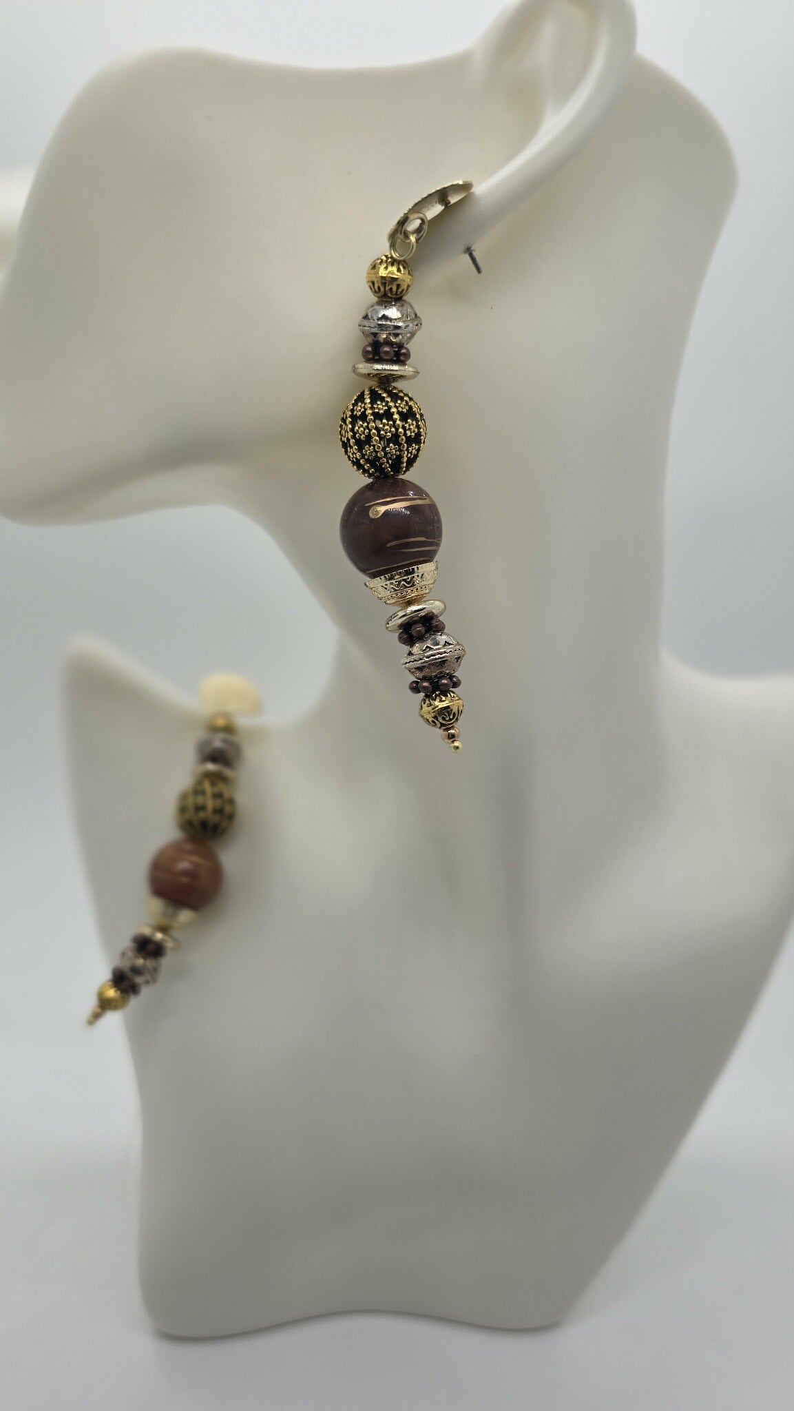 Desert Ember Beaded Drop Earrings & Infinity Stack (Influencer 1610)