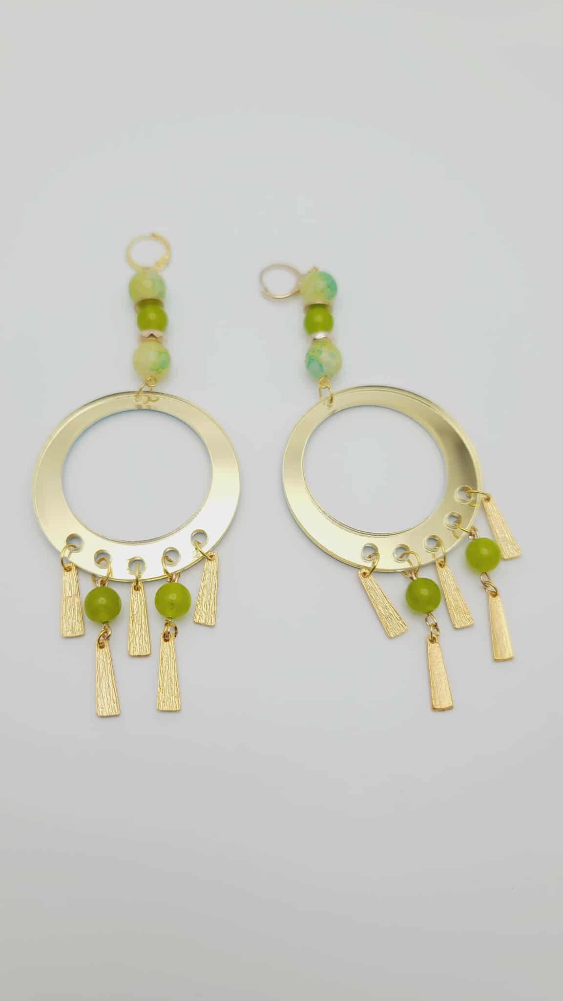 Luminous Grove Hoop Earrings (Gold Rush 1658)