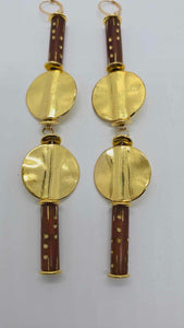 Brown and Gold Earrings (Gold Rush 1320)