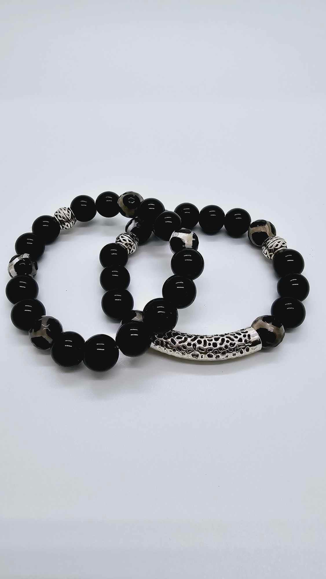 Black onyx necklace set! (Influencer 1257)