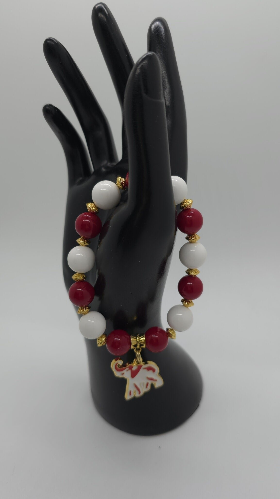 Crimson Legacy Beaded Bracelet (Bracelet 1679)