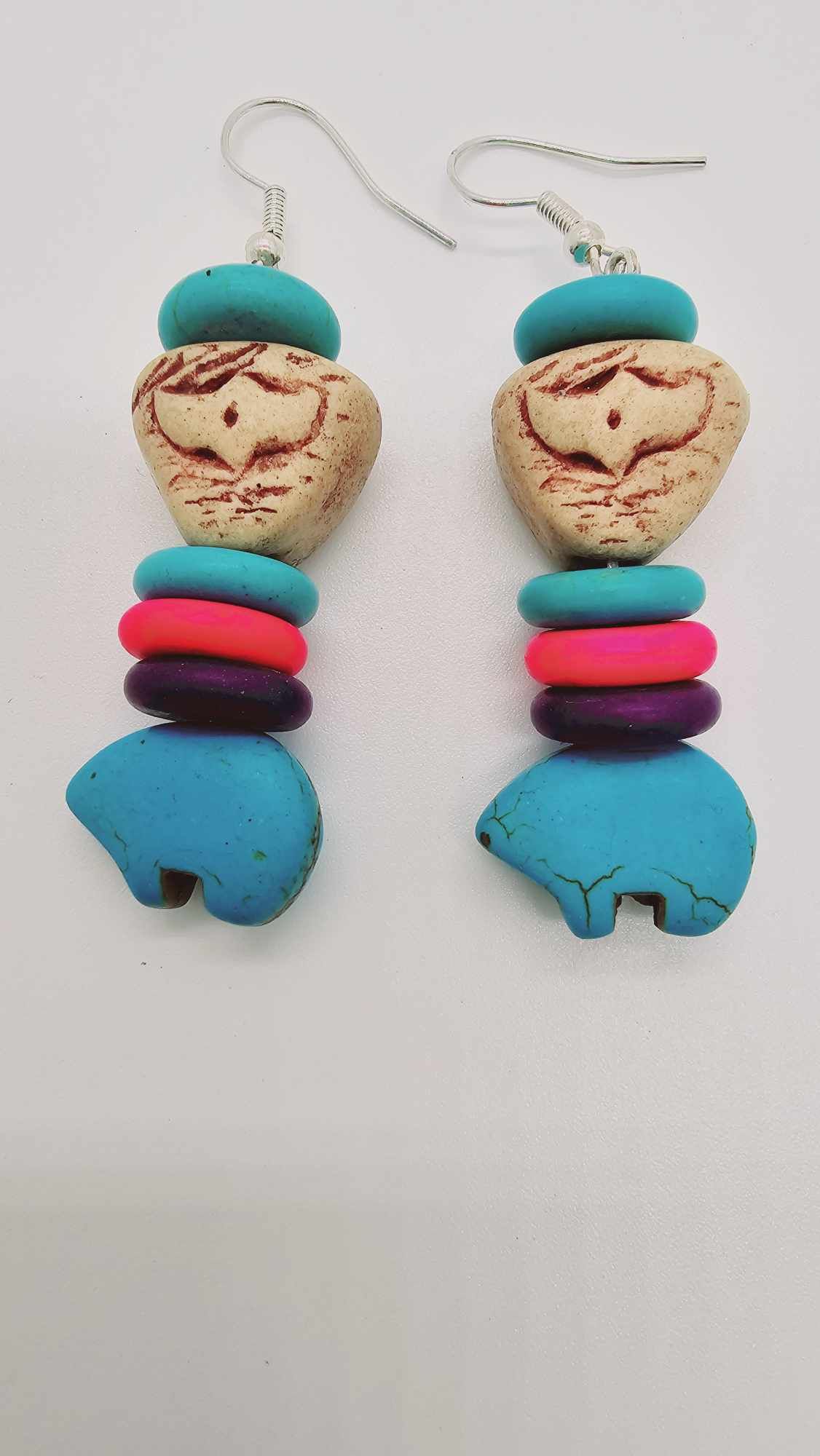 Polar bear Earrings (Short 1447)